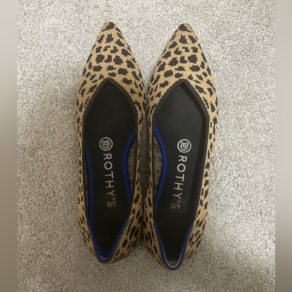 Rothy’s The Point shoe in Leopard print